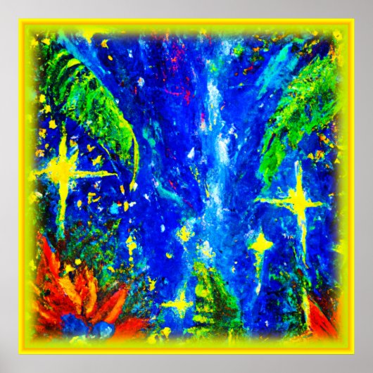 Poster Peinture Jungle Stars. Commandez dès maintenant  (Devant)