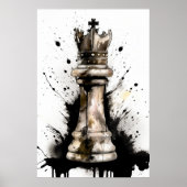 Poster Peinture King Chess Piece (Devant)