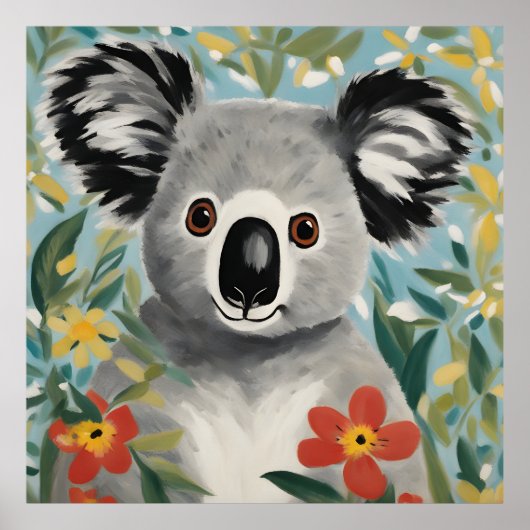 Poster Peinture Koala (Devant)