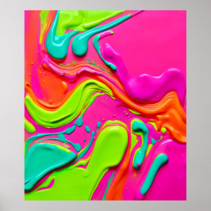 Poster Peinture liquide vibrante