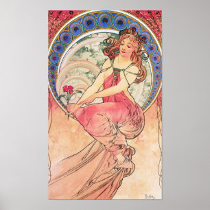 Poster Peinture Lithographie par Alphonse Mucha