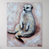 Poster Peinture Meerkat Slouchy (Devant)