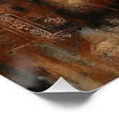 POSTER PEINTURE MÉTALLIQUE BOUDDHA ART #23 (Coin)