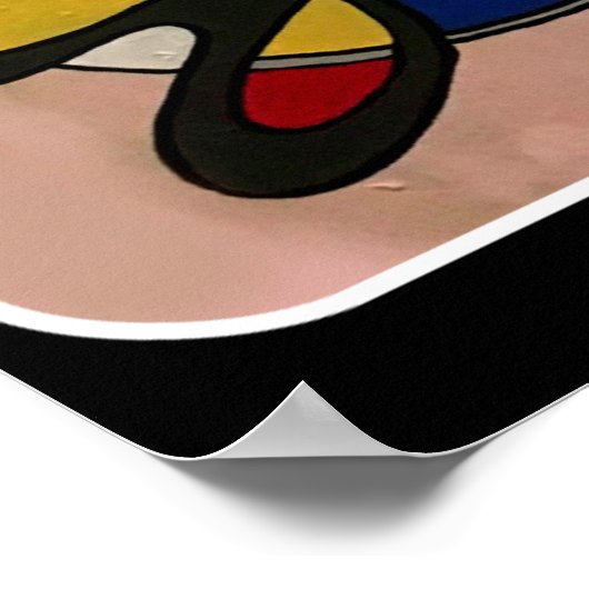 Poster Peinture 'Mid Century Mod Abstrait, Astro Picnic' (Coin)