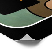 Poster Peinture "Mid-Century Modern Abstrait the Machine" (Coin)