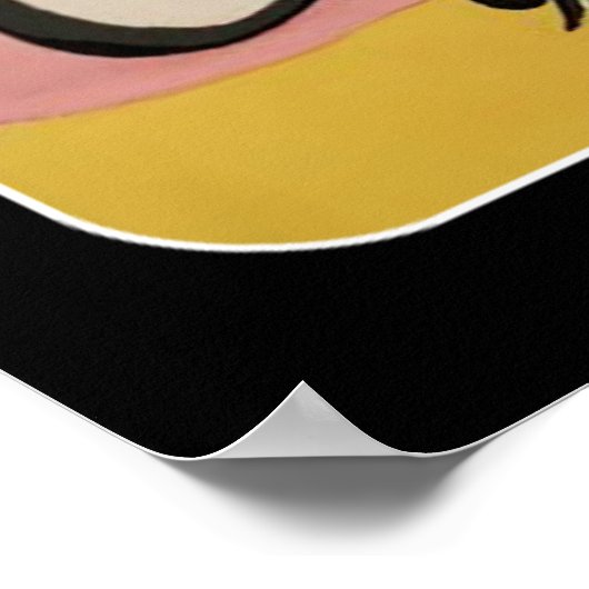 Poster Peinture 'Mid-Century moderne Abstraite, papillon' (Coin)