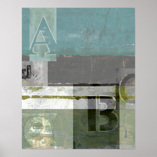 Poster Peinture moderne avec lettres assorties (Devant)