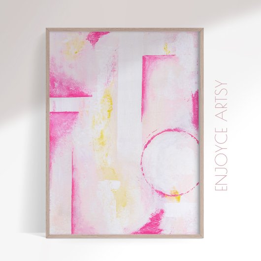 Poster Peinture moderne expressive géométrique abstraite