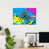Poster Peinture - Motocross Rider (Bureau à domicile)