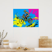 Poster Peinture - Motocross Rider (Cuisine)
