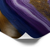 Poster Peinture murale Abstraite de luxe | Violet, bleu e (Coin)