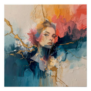 Poster peinture murale abstraite, impression d'art modern
