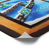 Poster Peinture murale de la fenêtre d'hiver (Coin)