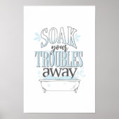 Poster Peinture murale de la salle de bain - Trempez vos  (Devant)