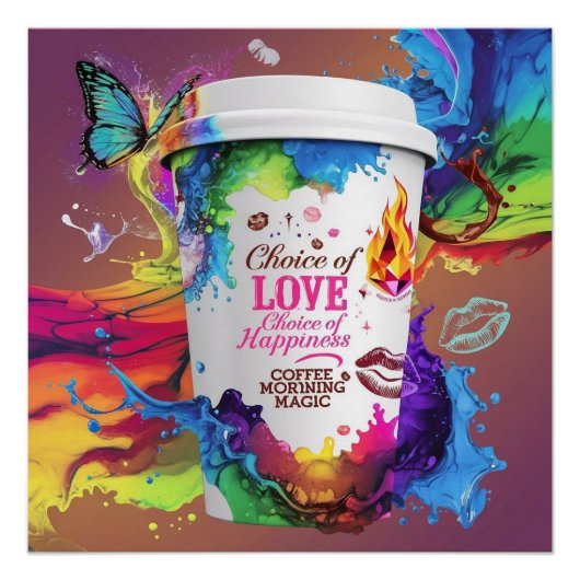 Poster Peinture murale de rendu 3D : Conception dynamique (Devant)