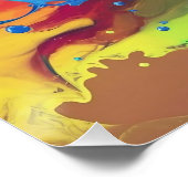 Poster Peinture murale de rendu 3D : Conception dynamique (Coin)