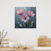 Poster Peinture murale décorative - Peinture à l'huile fl (Cuisine)