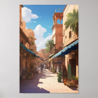 Poster peinture murale marrakech
