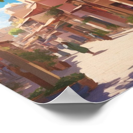 Poster peinture murale marrakech (Coin)