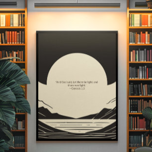 Poster Peinture murale minimaliste - Verset biblique Impr