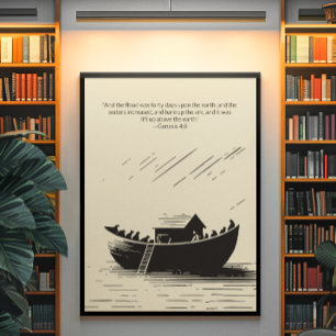 Poster Peinture murale minimaliste - Verset biblique Impr