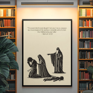Poster Peinture murale minimaliste - Verset biblique Impr