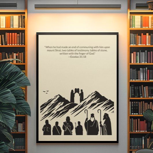 Poster Peinture murale minimaliste - Verset biblique Impr