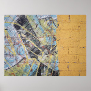 Poster Peinture murale multicolore