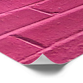 Poster Peinture murale rose et jaune (Coin)