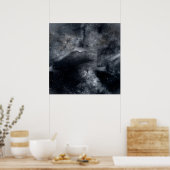 Poster Peinture Nebula en Galaxie noire blanche (Cuisine)