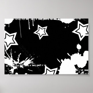 Poster Peinture noire et blanche