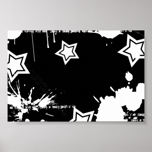 Poster Peinture noire et blanche (Devant)