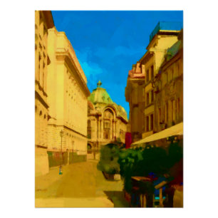 Poster Peinture numérique de Bucarest