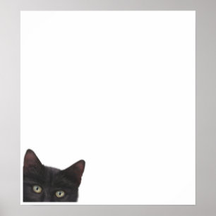 Poster Peinture numérique de chatte curieuse