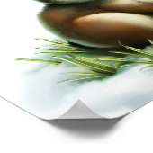 Poster Peinture numérique d'un lièvre de raquette mignonn (Coin)