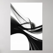 Poster Peinture numérique noir et blanc élégant (Devant)