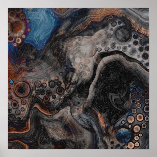 Poster Peinture numérique noire et Brown pour la peinture (Devant)