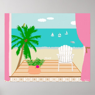 Poster Peinture numérique originale "Paix"