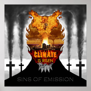 Poster Peinture numérique sur le changement climatique.