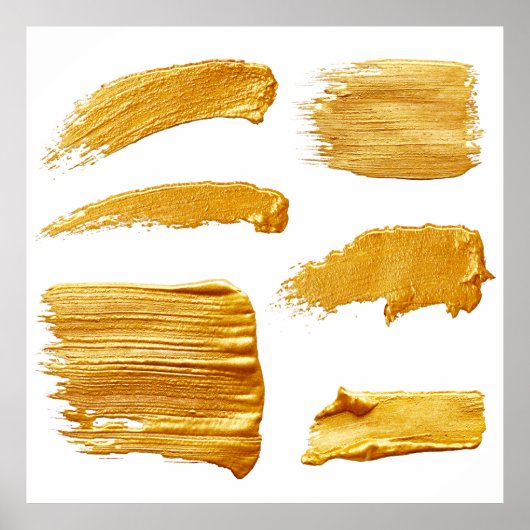 Poster Peinture or brille de la peinture épaisse or (Devant)