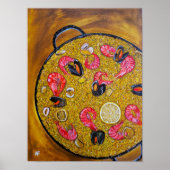 Poster Peinture Paella De Marisco par Alfred Fox (Devant)