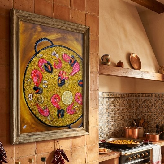Poster Peinture Paella De Marisco par Alfred Fox