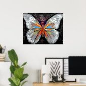 Poster Peinture papillon Abstraite - Imprimantes d'art (Bureau à domicile)
