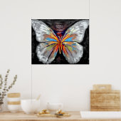 Poster Peinture papillon Abstraite - Imprimantes d'art (Cuisine)