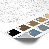 Poster Peinture par numéros : Taj Mahal (Coin)