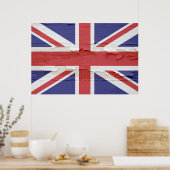 Poster Peinture Patinée Union Jack (Cuisine)