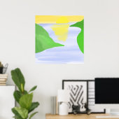 Poster peinture paysage (Bureau à domicile)
