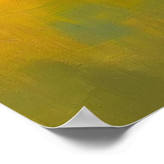 Poster Peinture Paysage Abstraite, Mur Moderne Coloré (Coin)