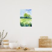 Poster Peinture paysage aquarelle (Cuisine)