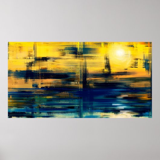 Poster peinture paysage d'art Abstrait, illust arrière - (Devant)